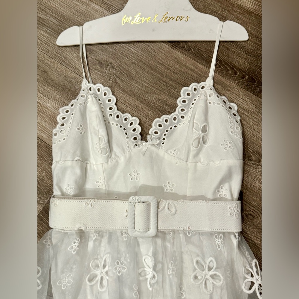 NWT *ONE OF A KIND* For Love And Lemons Eyelet Lace Wedding/Bachelorette Dress - Picture 5 of 9